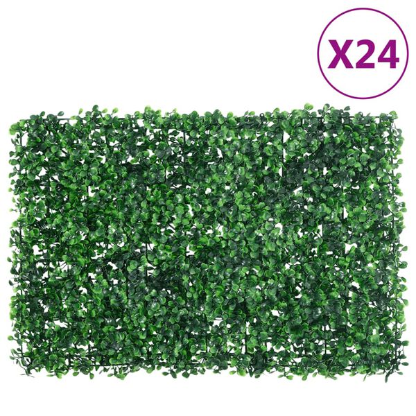 &nbsp;vidaXL Artificial Shrub Leaf Fence&nbsp;24 pcs Green 40x60 cm