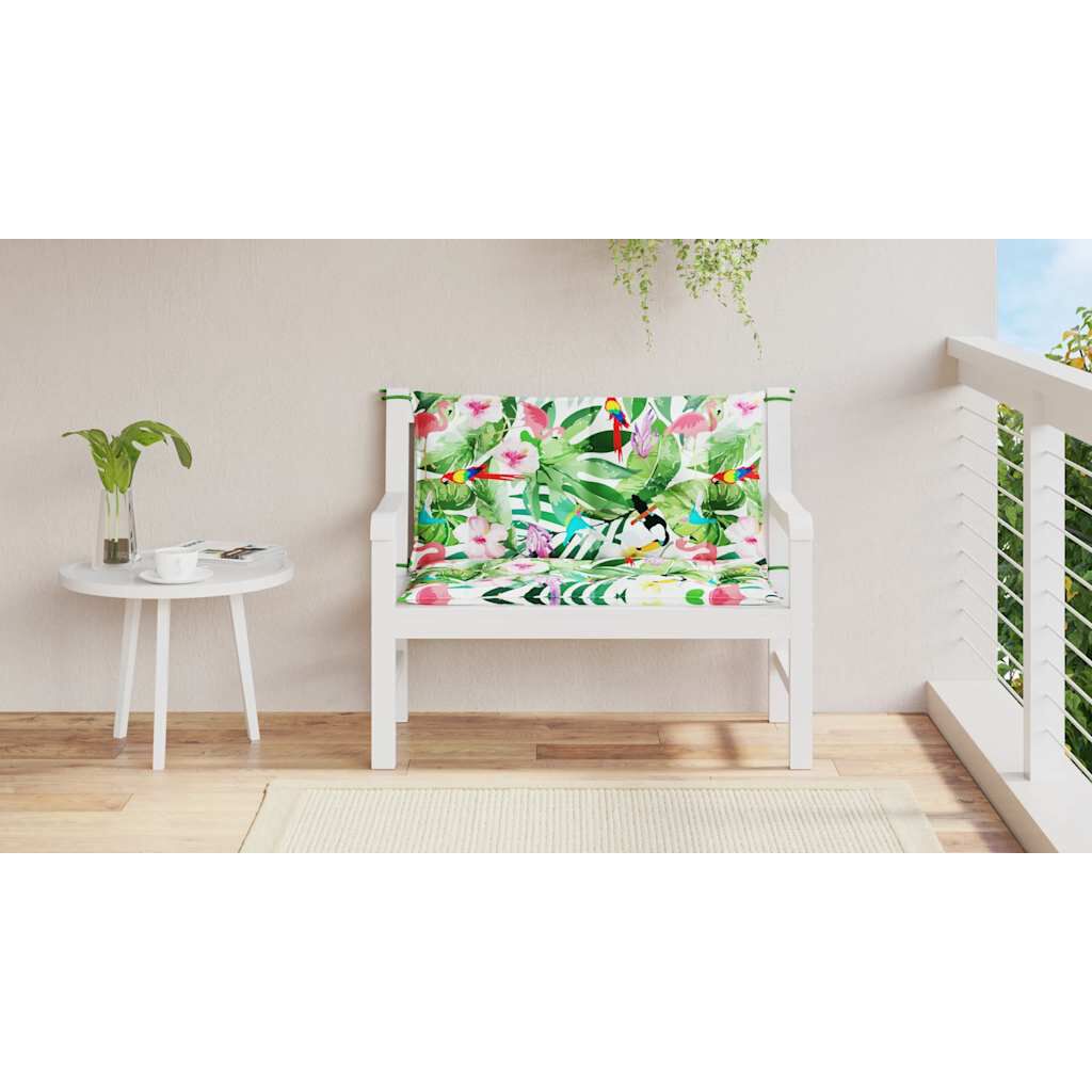 vidaXL Garden Bench Cushions 2pcs Multicolour 100x50x7cm Fabric