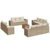 vidaXL 13 Piece Garden Sofa Set with Cushions Beige Poly Rattan