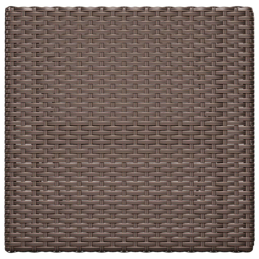 vidaXL Folding Bistro Table Brown 55x54x71 cm Poly Rattan