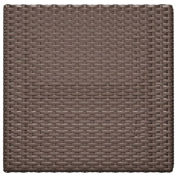 vidaXL Folding Bistro Table Brown 55x54x71 cm Poly Rattan