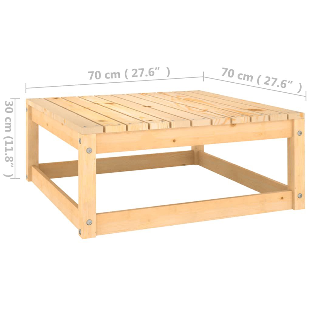 vidaXL Garden Footstools with Cushions 2 pcs Solid Pinewood