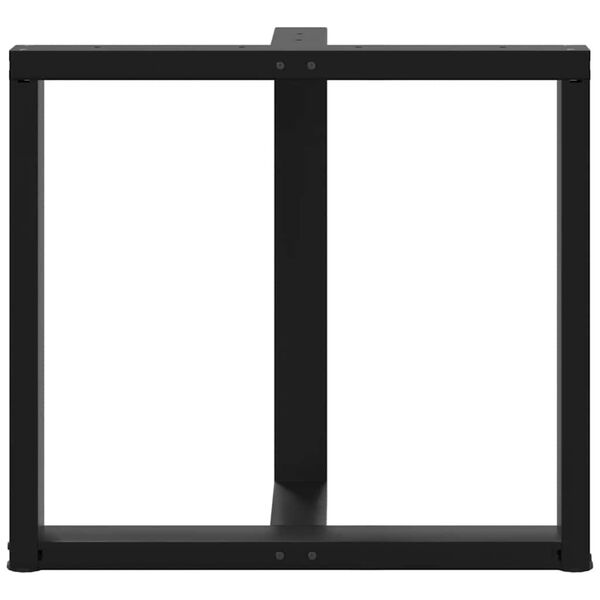 vidaXL Dining Table Legs T-Shaped 2 pcs Black 80x35x(72-73) cm Steel