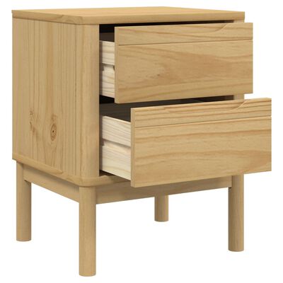 vidaXL Bedside Cabinet FLORO Wax Brown 45x39x57 cm Solid Wood Pine