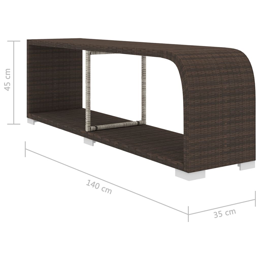 vidaXL 8 Piece Garden Lounge Set with Cushions Poly Rattan Brown