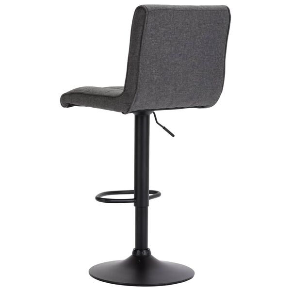 vidaXL Bar Stool Dark Grey Fabric