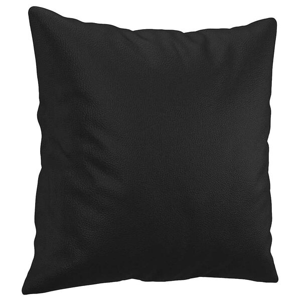 vidaXL Throw Pillows 2 pcs Black 40x40 cm Faux Leather