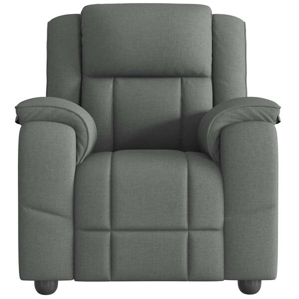 vidaXL Recliner Chair Dark Grey Fabric
