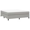 vidaXL Box Spring Bed Frame Light Grey King Fabric (US Only)