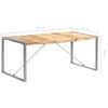 vidaXL Dining Table 180x90x75 cm Solid Rough Mango Wood