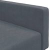 vidaXL 2-Seater Sofa Bed with Footstool Dark Grey Velvet