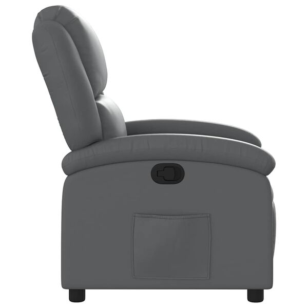 vidaXL Recliner Chair Grey Faux Leather