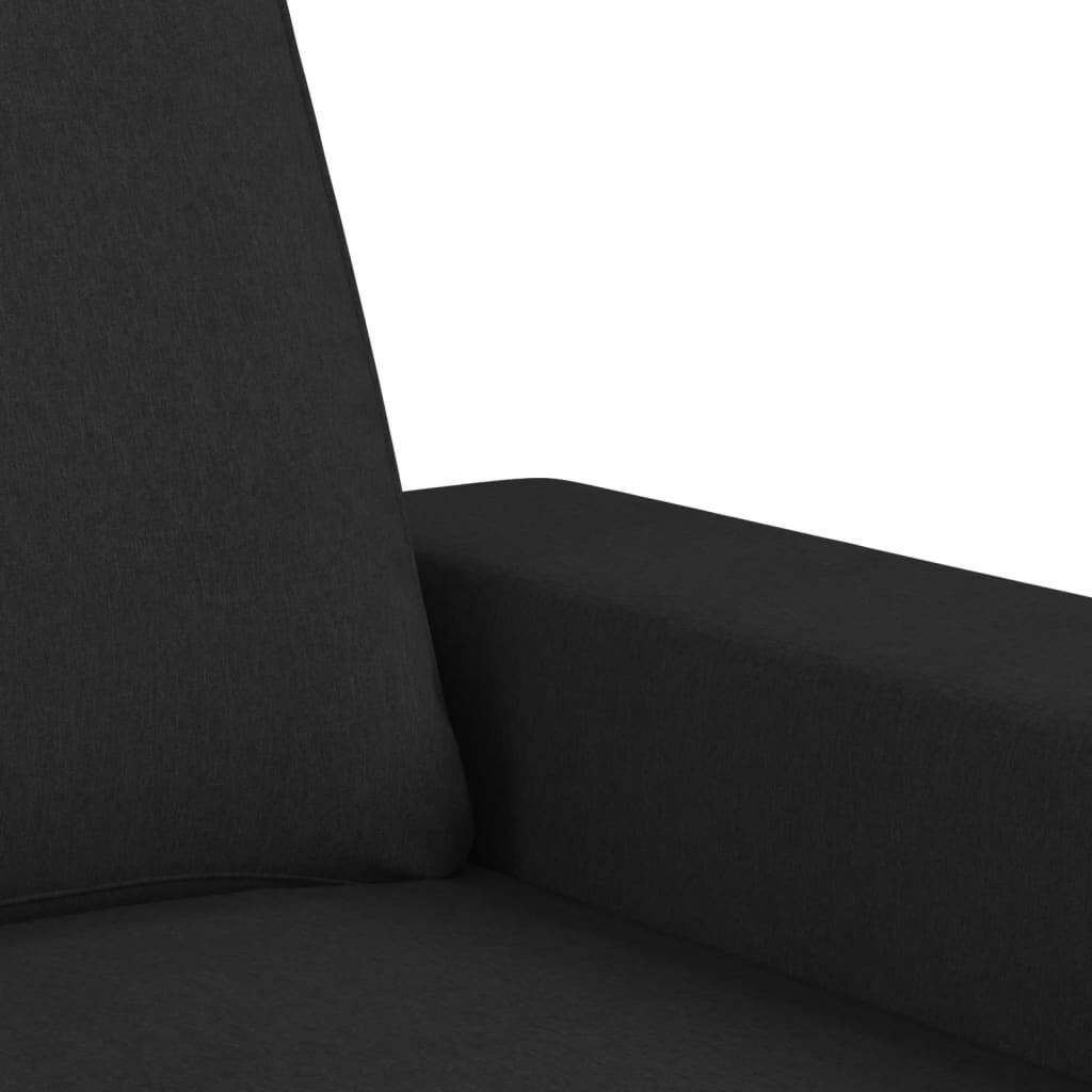 vidaXL 2 Piece Sofa Set Black Fabric