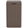 vidaXL Outdoor Garbage Bin Brown 38x38x65 cm PP
