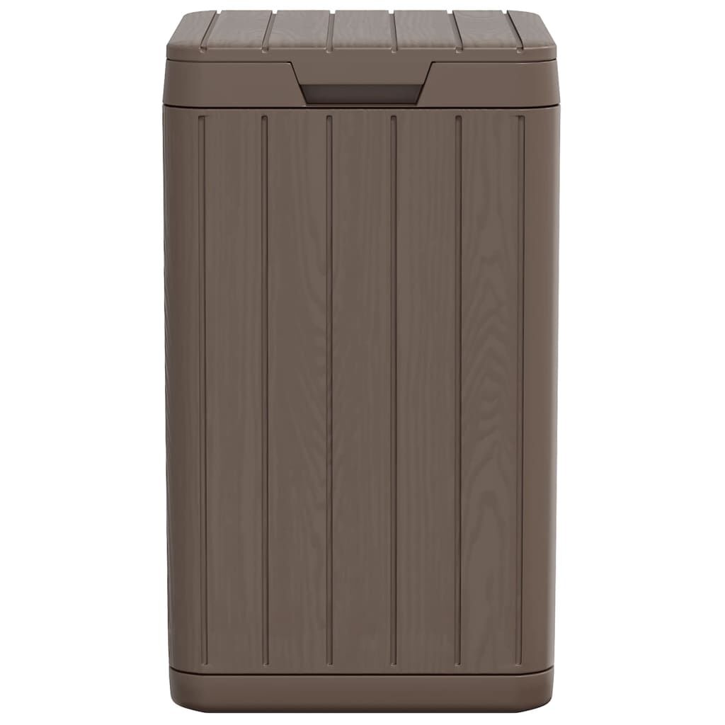 vidaXL Outdoor Garbage Bin Brown 38x38x65 cm PP