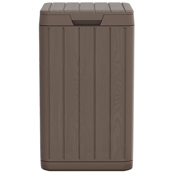 vidaXL Outdoor Garbage Bin Brown 38x38x65 cm PP