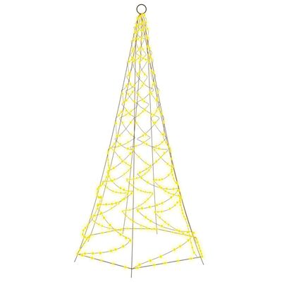 vidaXL Christmas Tree on Flagpole Warm White 200 LEDs 180 cm