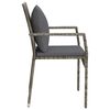 vidaXL Garden Chairs with Cushions 4 pcs Poly Rattan Grey