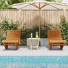 vidaXL Rocking Sun Loungers 2 pcs Brown 154 x 60 x 74 cm