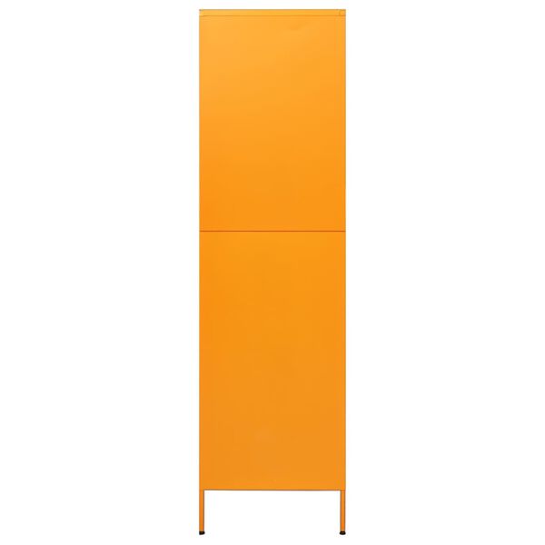 vidaXL Wardrobe Mustard Yellow 90x50x180 cm Steel