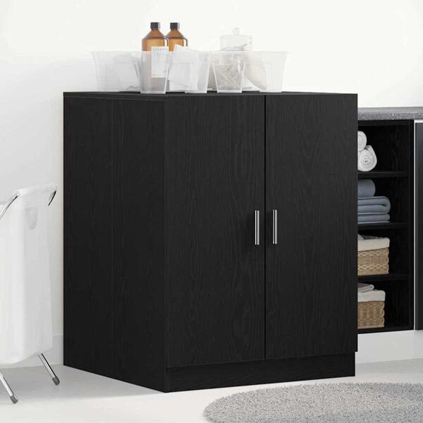 vidaXL Washing Machine Cabinet Black oak 70.5 x 71.5 x 91.5 cm