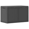 vidaXL Garden Storage Box 180L Black PP Rattan