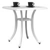 vidaXL Garden Table White 53x53x53 cm Cast Aluminium