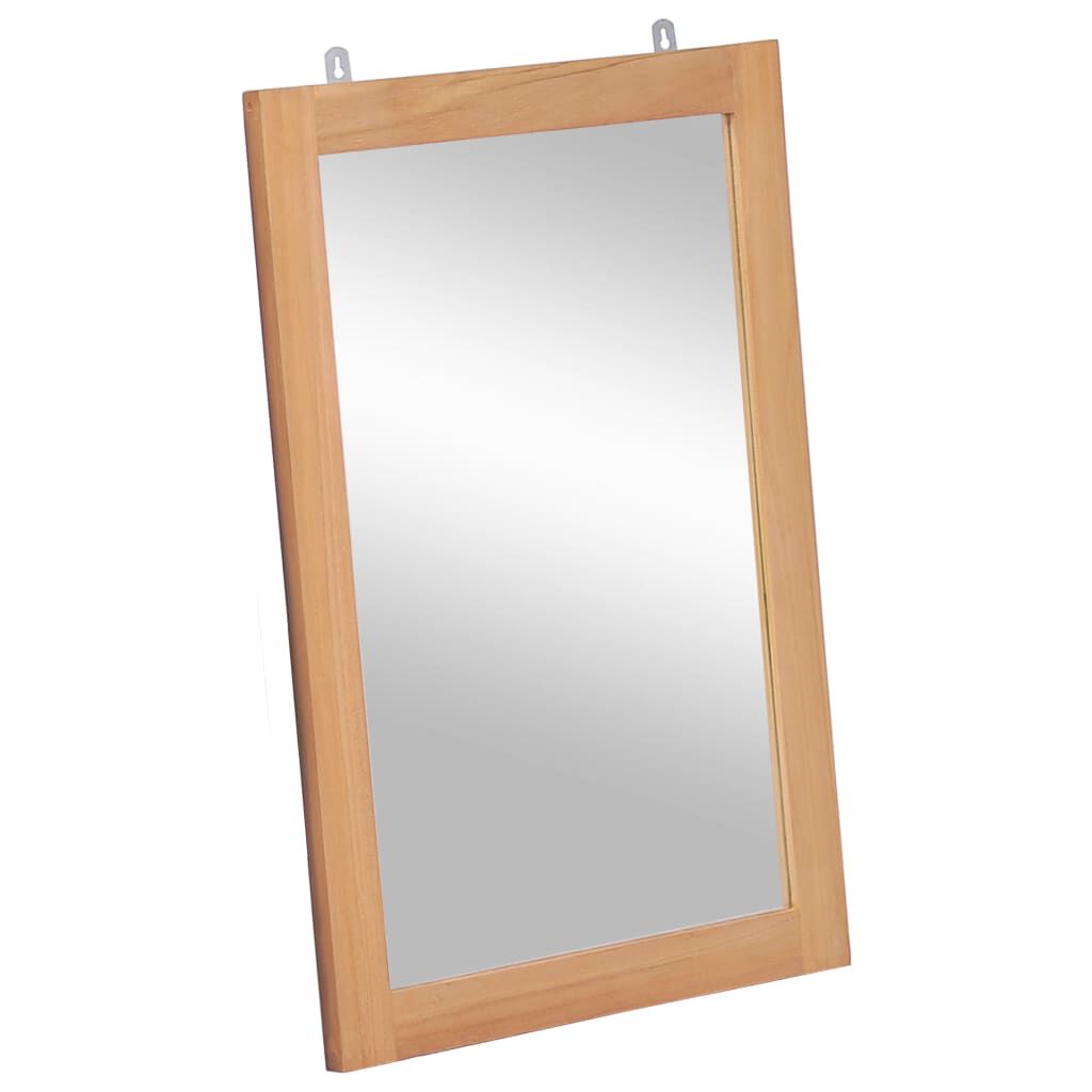 vidaXL Wall Mirror Solid Teak 50x70 cm