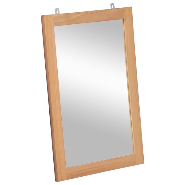 vidaXL Wall Mirror Solid Teak 50x70 cm