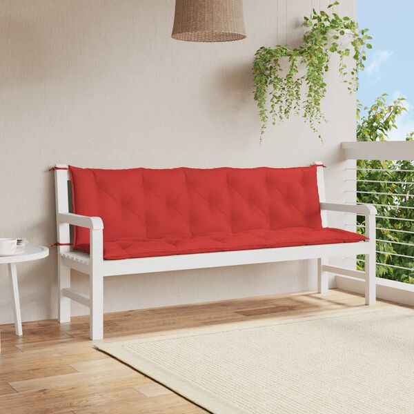 vidaXL Garden Bench Cushion Red 180x(50+50)x7cm Oxford Fabric