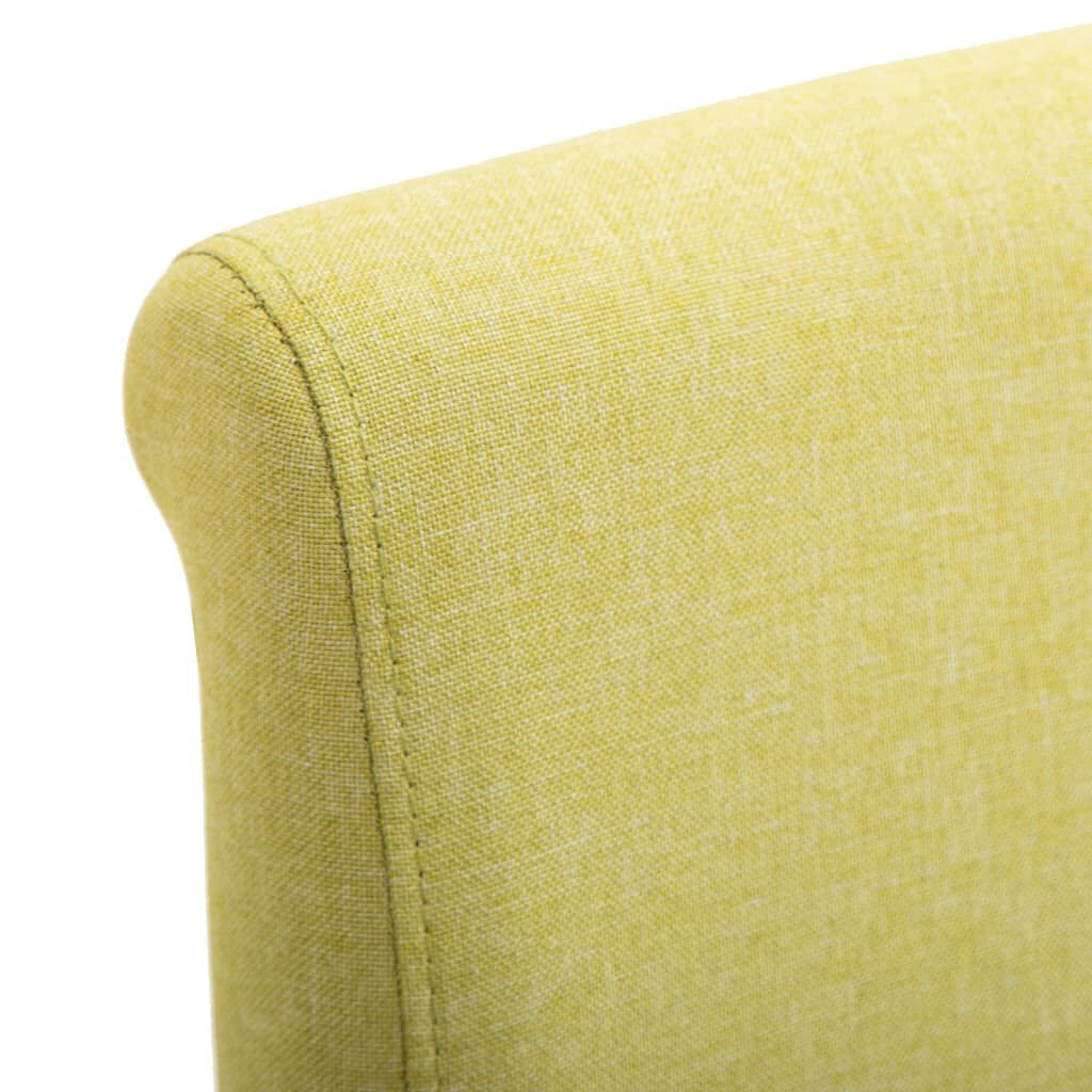 vidaXL Dining Chairs 2 pcs Green Fabric
