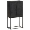 vidaXL Sideboard Black 60x30x120 cm Solid Acacia and Mango Wood