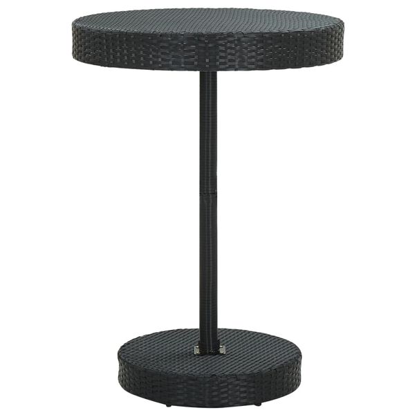 vidaXL 5 Piece Garden Bar Set with Cushions Poly Rattan Black
