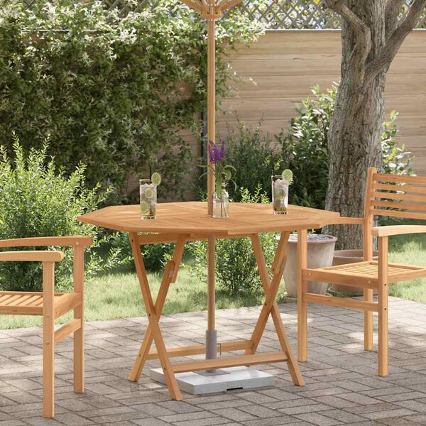 vidaXL Folding Garden Table 110x110x75 cm Solid Wood Teak