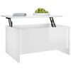 vidaXL Coffee Table High Gloss White 80x55.5x41.5 cm Engineered Wood
