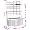 vidaXL Storage Box with Trellis Grey 99x55x160 cm Solid Acacia Wood
