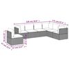 vidaXL 7 Piece Garden Lounge Set with Cushions Grey Poly Rattan