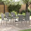 vidaXL Stackable Outdoor Chairs 6 pcs Grey Poly Rattan