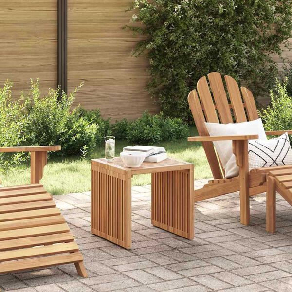 vidaXL Garden Side Table Brown 45 x 42.5 x 45 cm Solid teak wood