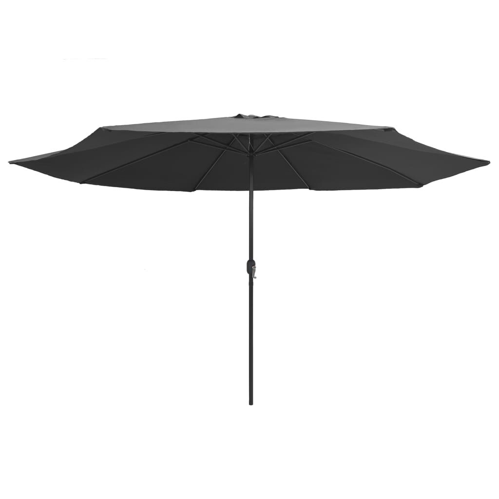 vidaXL Garden Parasol with Metal Pole 390 cm Anthracite