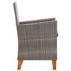 vidaXL Garden Chairs 2 pcs with Cushions Poly Rattan Grey