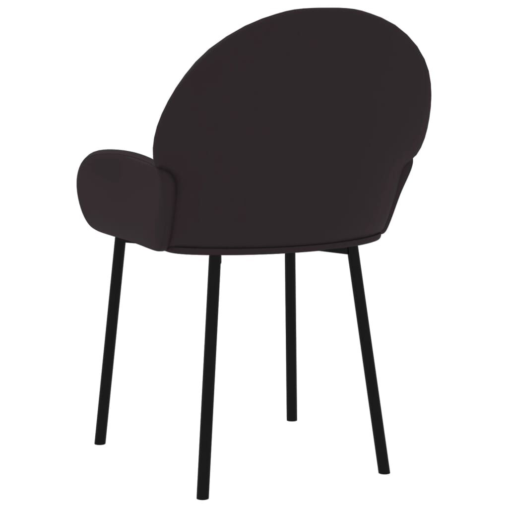 vidaXL Dining Chairs 2 pcs Black Faux Leather