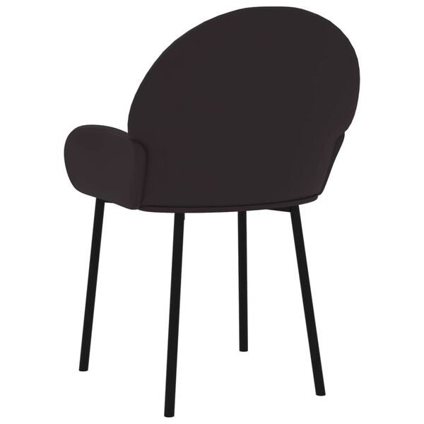 vidaXL Dining Chairs 2 pcs Black Faux Leather