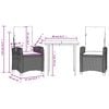 vidaXL 5 Piece Garden Dining Set with Cushions Beige Poly Rattan