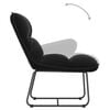 vidaXL Leisure Chair with Metal Frame Black Velvet