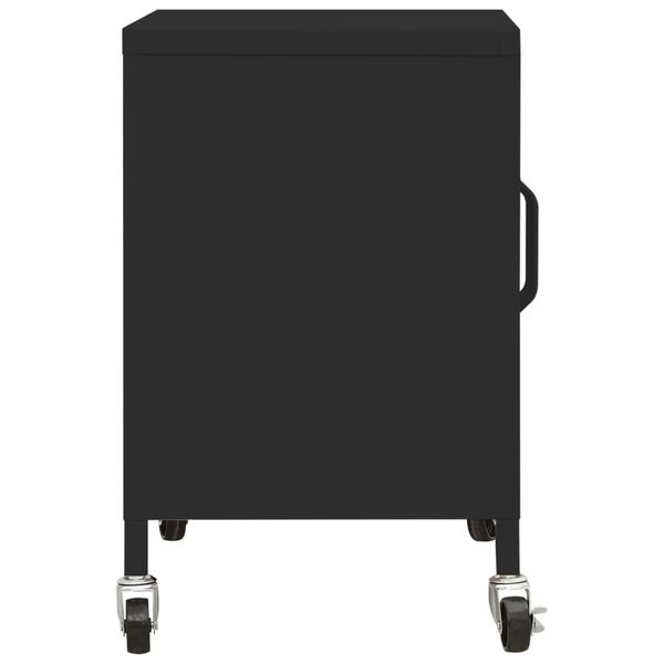 vidaXL Storage Cabinet Black 60x35x56 cm Steel