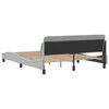 vidaXL Bed Frame "Dover" Light Grey 152x203 cm Queen Velvet