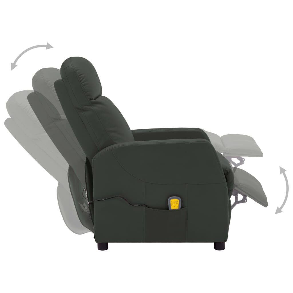 vidaXL Electric Massage Chair Anthracite Faux Leather