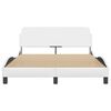 vidaXL Bed Frame "Dover" White 137x190 cm Double Faux Leather