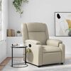 vidaXL Massage Recliner Chair Cream Faux Leather
